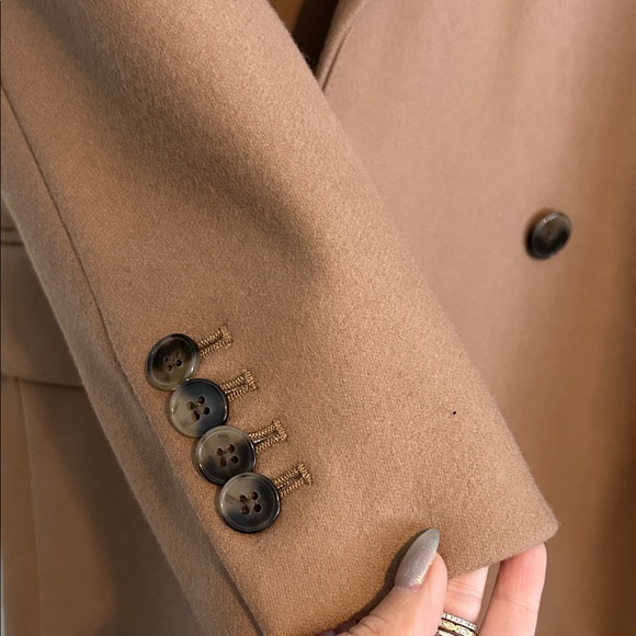Aritzia Wilfred Symphony Camel Double-Breasted wool cashmere Coat - Picture 4 of 11